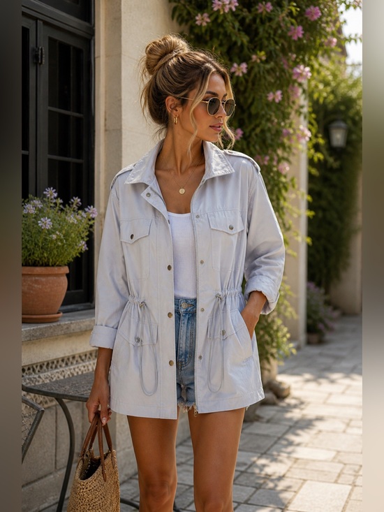 Jackets & Blazers - Women’s drawstring jacket size medium